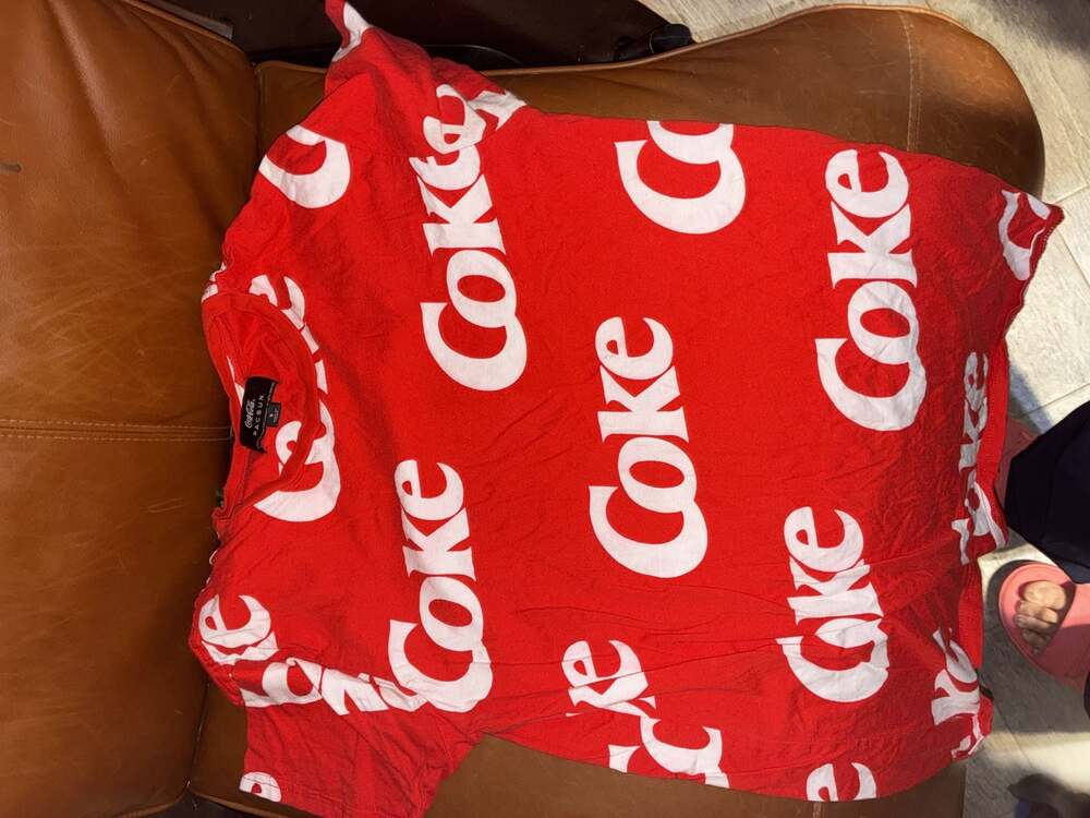 Pacsun Coca-Cola All Over Print Coke T-Shirt Red Size S